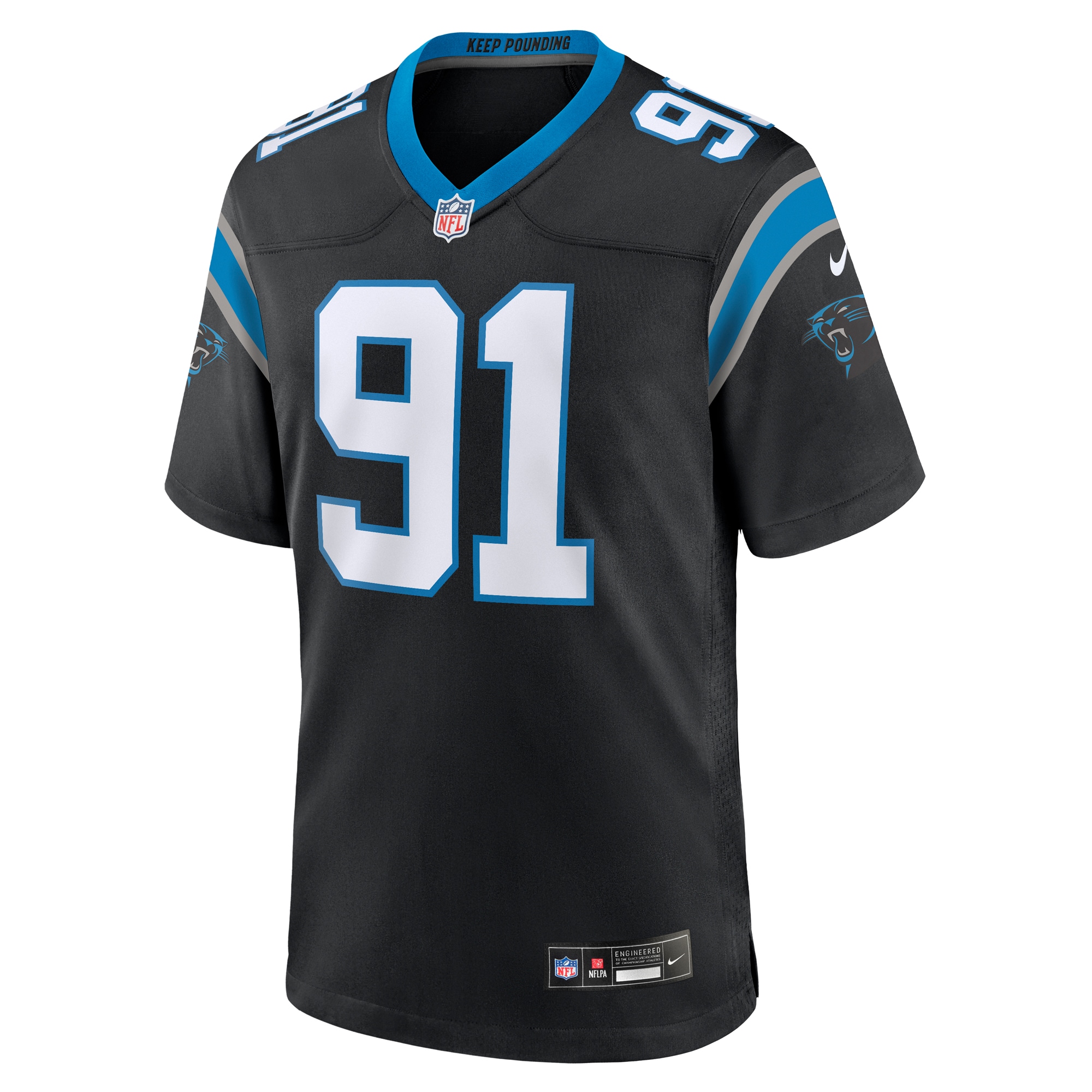 Men's Carolina Panthers Nick Thurman Black Team Game Jersey