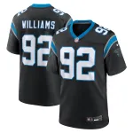 Men's Carolina Panthers Raequan Williams Black Team Game Jersey