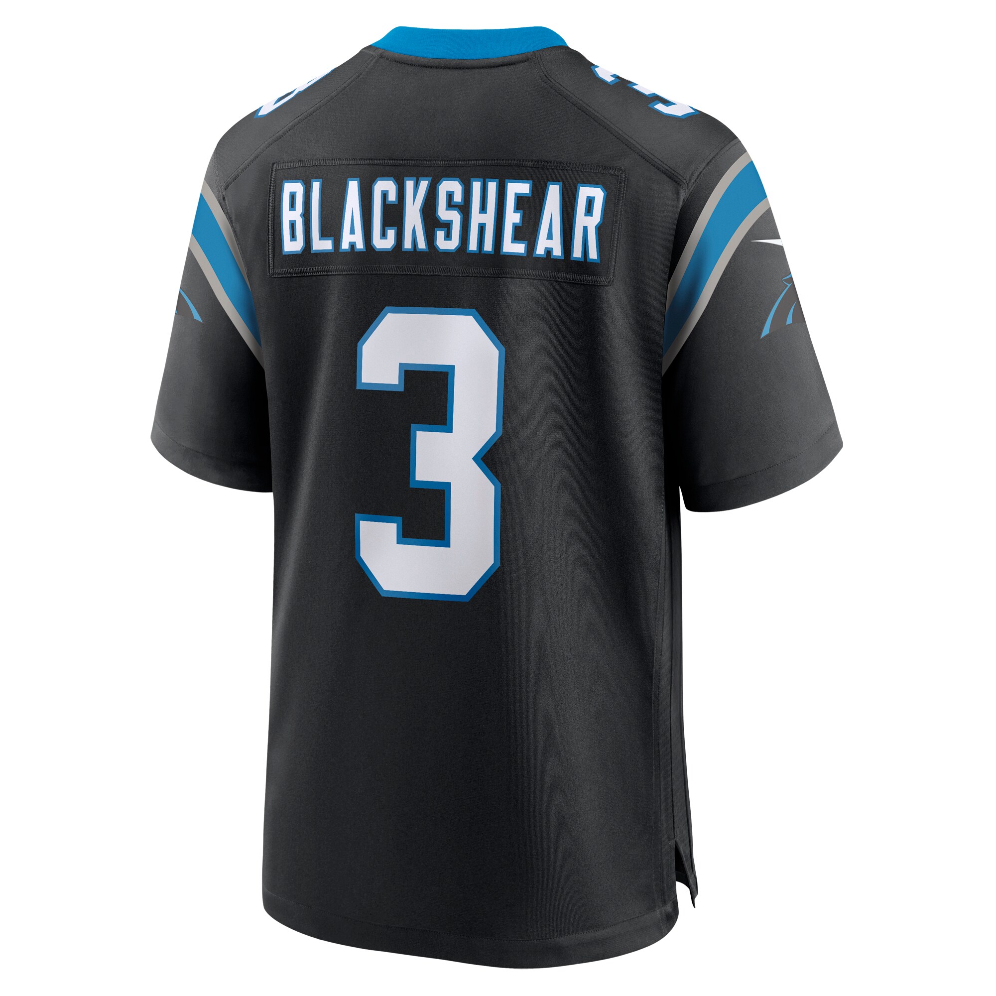 Men's Carolina Panthers Raheem Blackshear Black Team Game Jersey