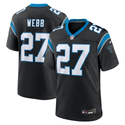 Men's Carolina Panthers Sam Webb Black Team Game Jersey 01