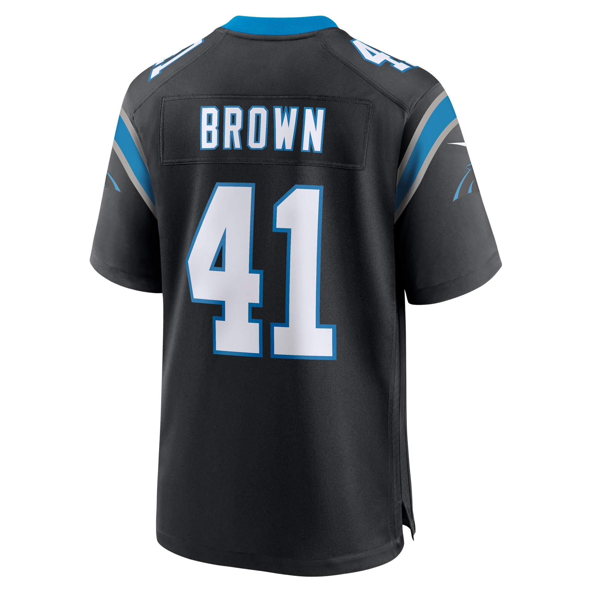 Men's Carolina Panthers Spencer Brown Black Team Game Jersey