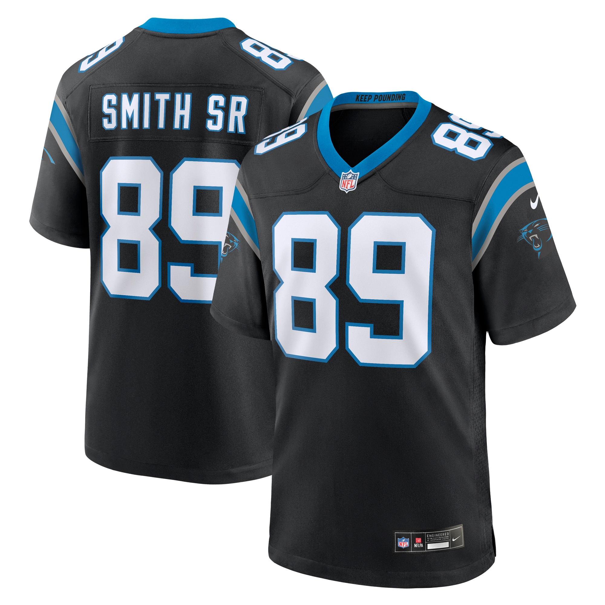 Men's Carolina Panthers Steve Smith Sr. Black Retired Player Game Jersey