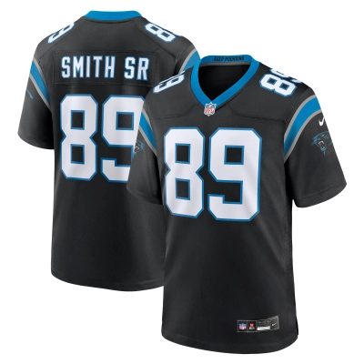 Men's Carolina Panthers Steve Smith Sr. Black Retired Player Game Jersey 01