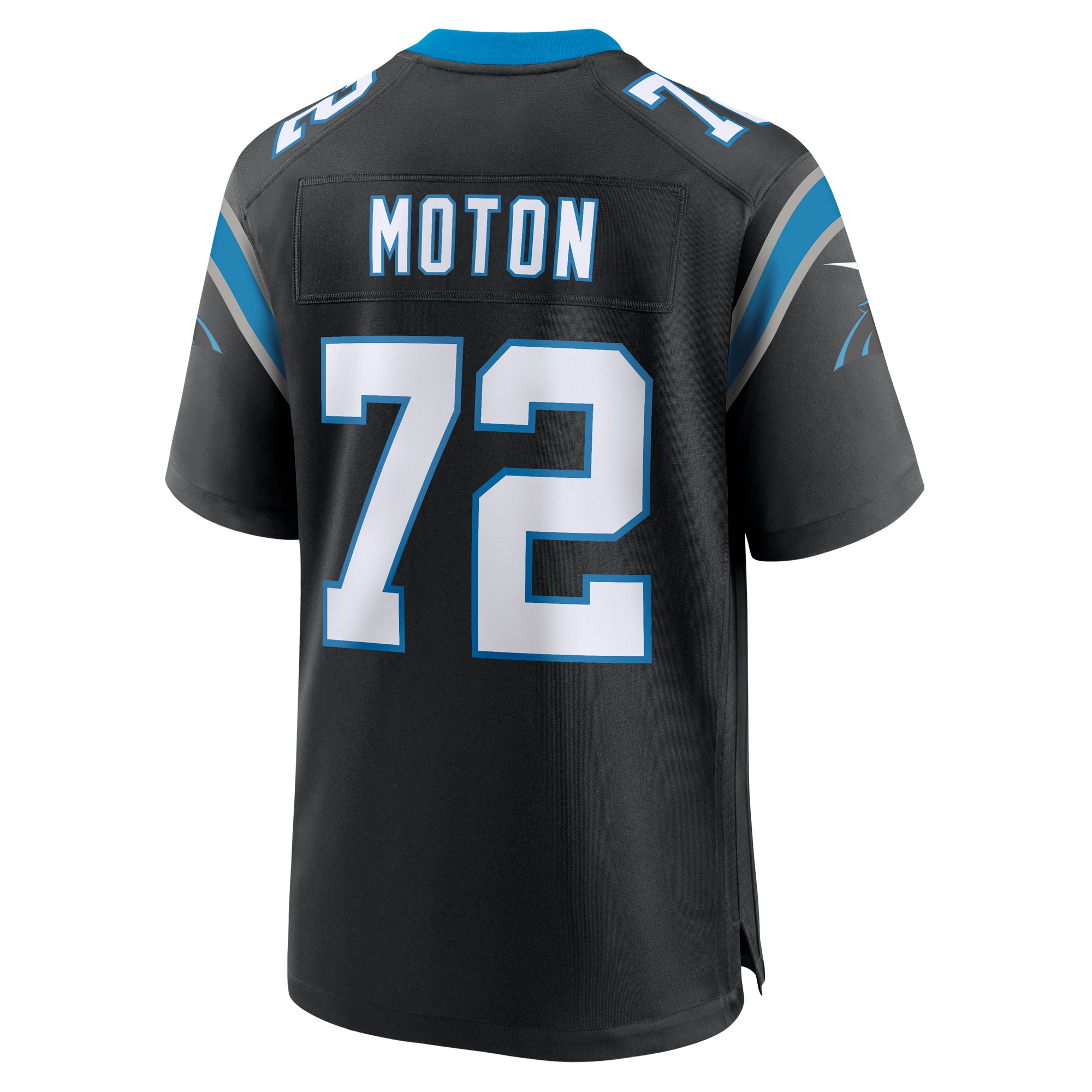 Men's Carolina Panthers Taylor Moton Black Team Game Jersey