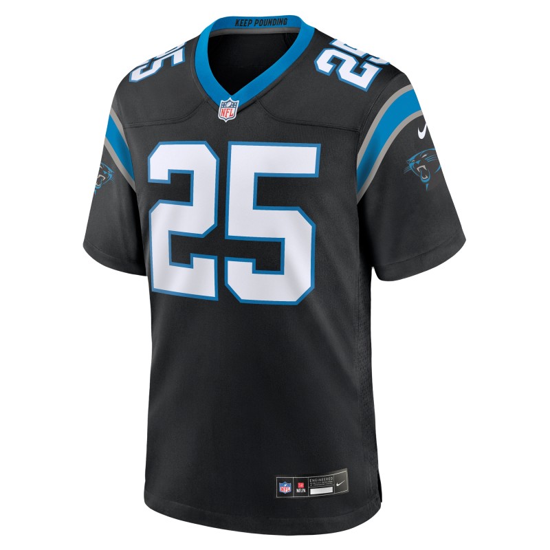 Men's Carolina Panthers Xavier Woods Black Team Game Jersey