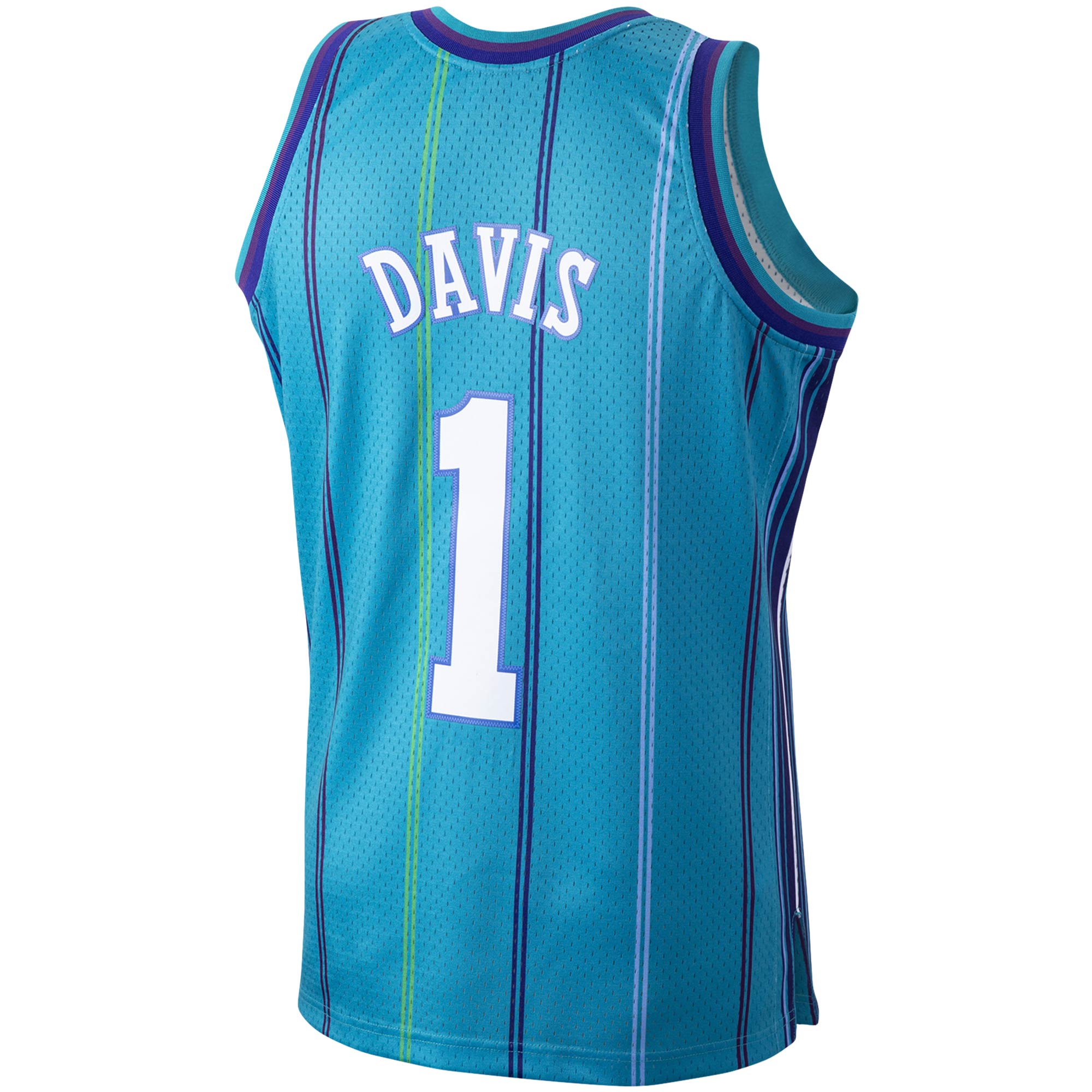 Men's Charlotte Hornets Baron Davis Teal 1999/00 Hardwood Classics Swingman Jersey