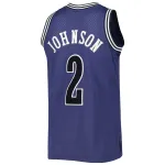 Men's Charlotte Hornets Larry Johnson Purple 1994/95 Hardwood Classics Off-Court Swingman Jersey