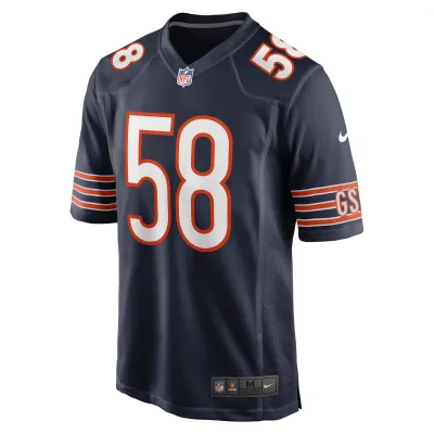 Men's Chicago Bears Darnell Wright Navy 2023 NFL Draft First Round Pick Game Jersey 02