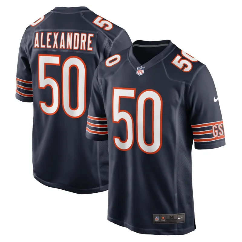 Men's Chicago Bears Deslin Alexandre Navy Team Game Jersey