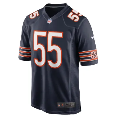 Men's Chicago Bears Dylan Cole Navy Game Jersey 02