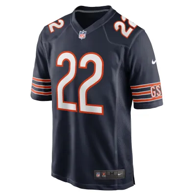 Men's Chicago Bears Elijah Hicks Navy Team Game Jersey 02