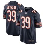 Men's Chicago Bears Quindell Johnson Navy Team Game Jersey