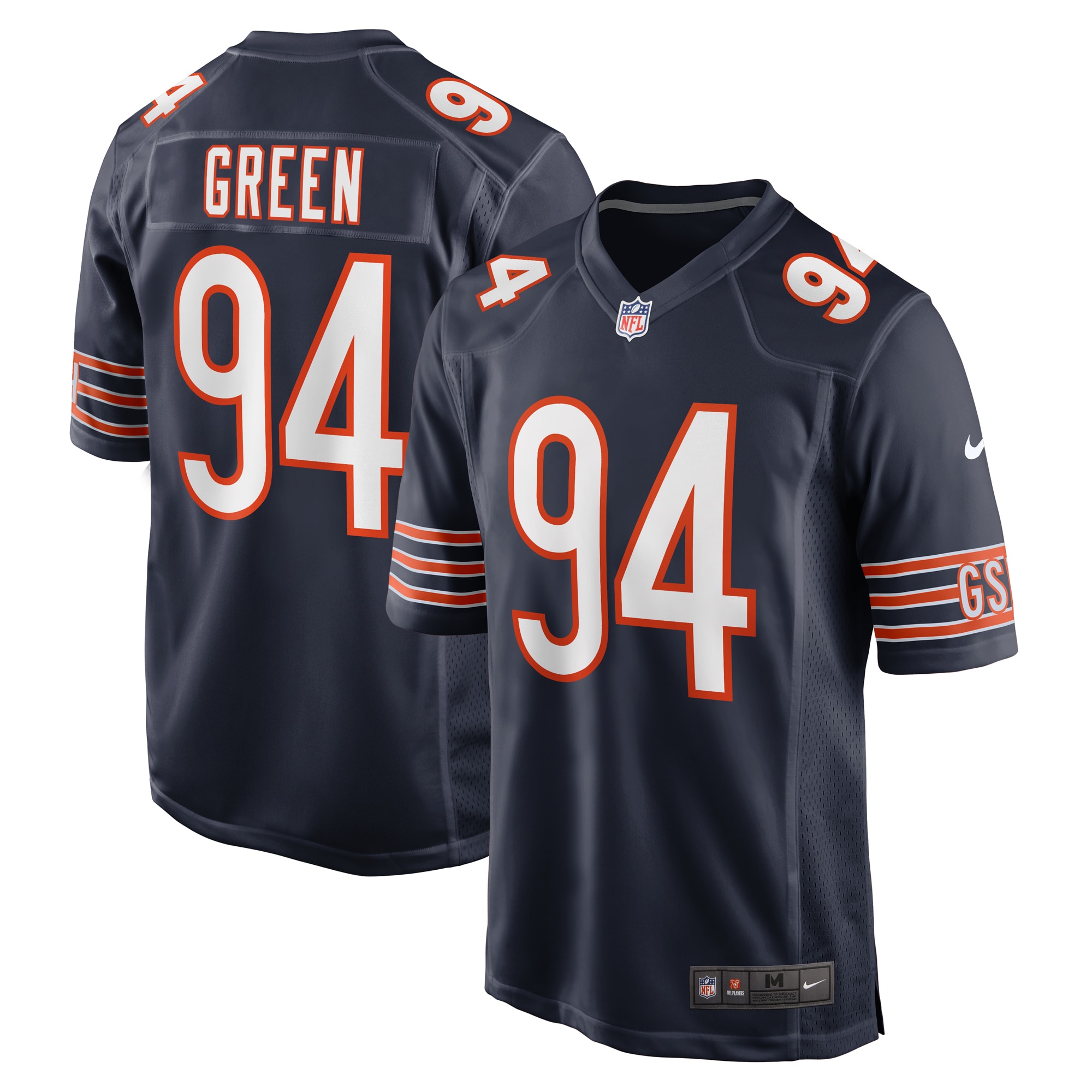 Men's Chicago Bears Rasheem Green Navy Game Jersey