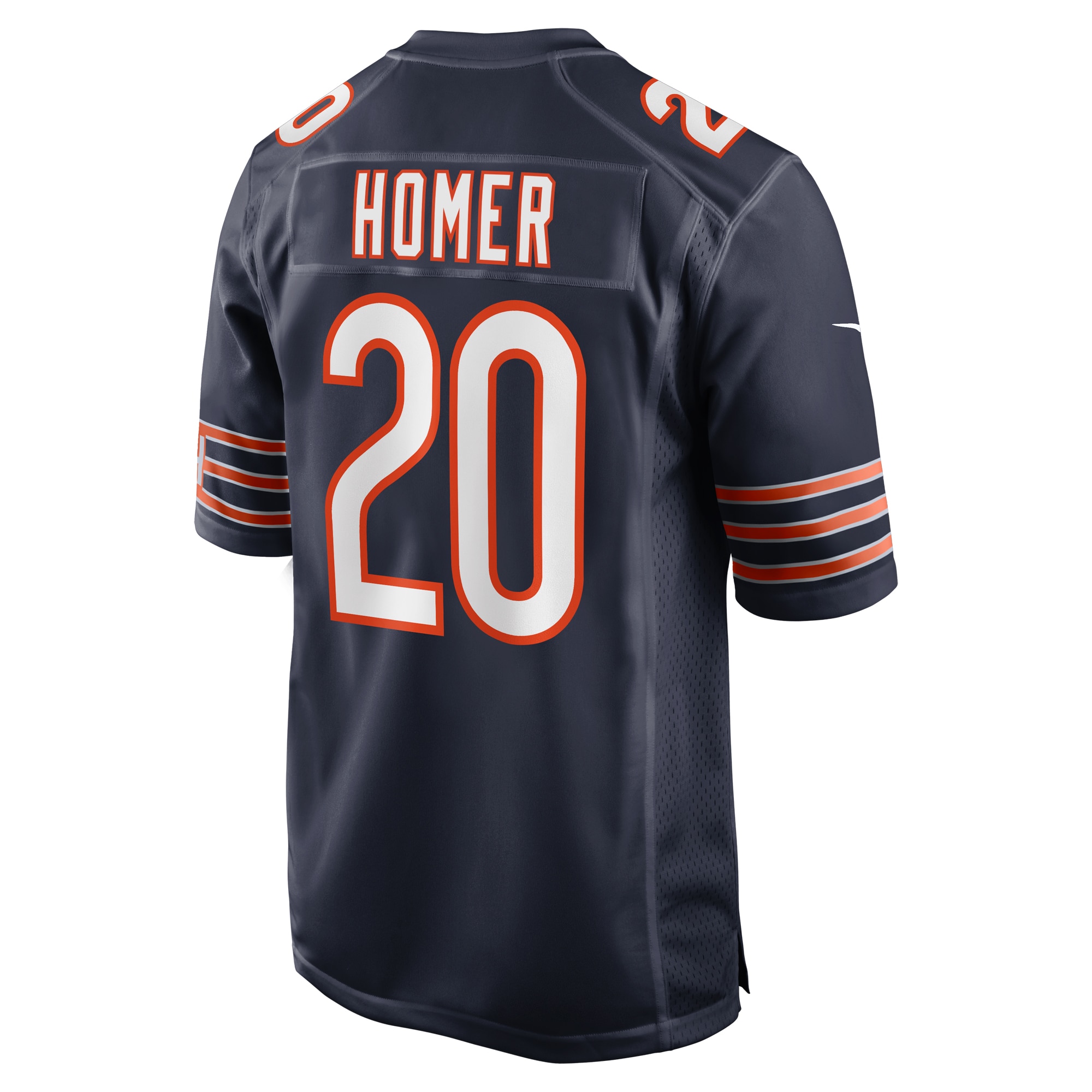 Men's Chicago Bears Travis Homer Navy Game Player Jersey