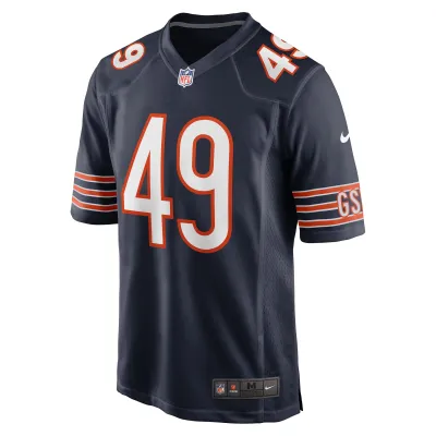 Men's Chicago Bears Tremaine Edmunds Navy Game Player Jersey 02