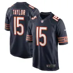 Men's Chicago Bears Trent Taylor Navy Team Game Jersey