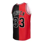 Men's Chicago Bulls Red/Black Big & Tall Hardwood Classics 1997/98 Split Swingman Jersey