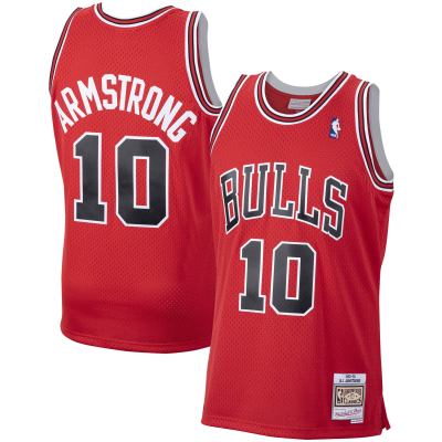 Men's Chicago Bulls B. J. Armstrong Red 2001/02 Hardwood Classics Swingman Jersey 01