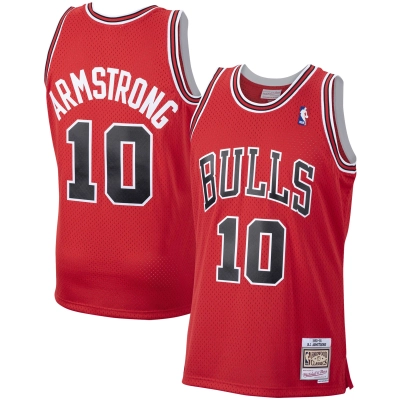 Men's Chicago Bulls B. J. Armstrong Red 2001/02 Hardwood Classics Swingman Jersey 01