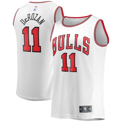 Men's Chicago Bulls DeMar DeRozan White Fast Break Replica Jersey - Association Edition 01