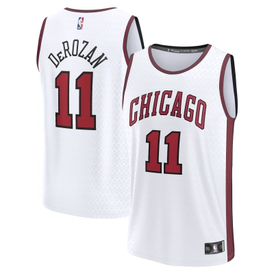Men's Chicago Bulls DeMar DeRozan White Fastbreak Jersey - City Edition 01