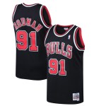 Men's Chicago Bulls Dennis Rodman Black 1997/98 Hardwood Classics Swingman Jersey