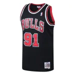 Men's Chicago Bulls Dennis Rodman Black 1997/98 Hardwood Classics Swingman Jersey