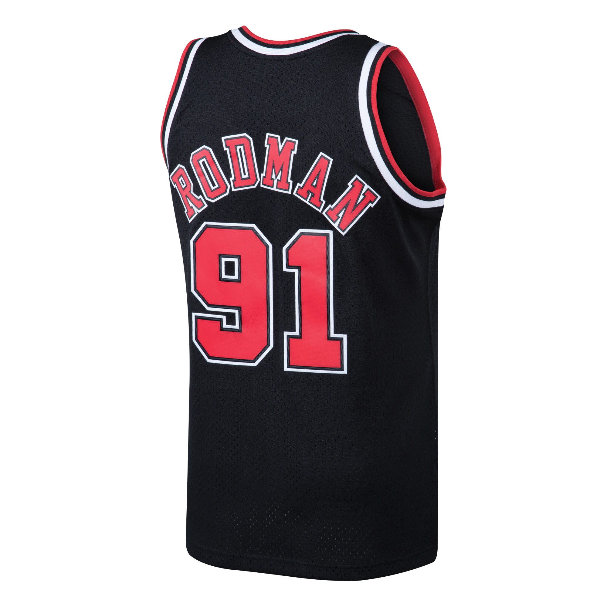 Men's Chicago Bulls Dennis Rodman Black 1997/98 Hardwood Classics Swingman Jersey