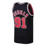 Men's Chicago Bulls Dennis Rodman Black 1997/98 Hardwood Classics Swingman Jersey
