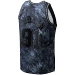 Men's Chicago Bulls Dennis Rodman Black Hardwood Classics 1995/96 Tie-Dye Swingman Jersey