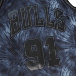 Men's Chicago Bulls Dennis Rodman Black Hardwood Classics 1995/96 Tie-Dye Swingman Jersey