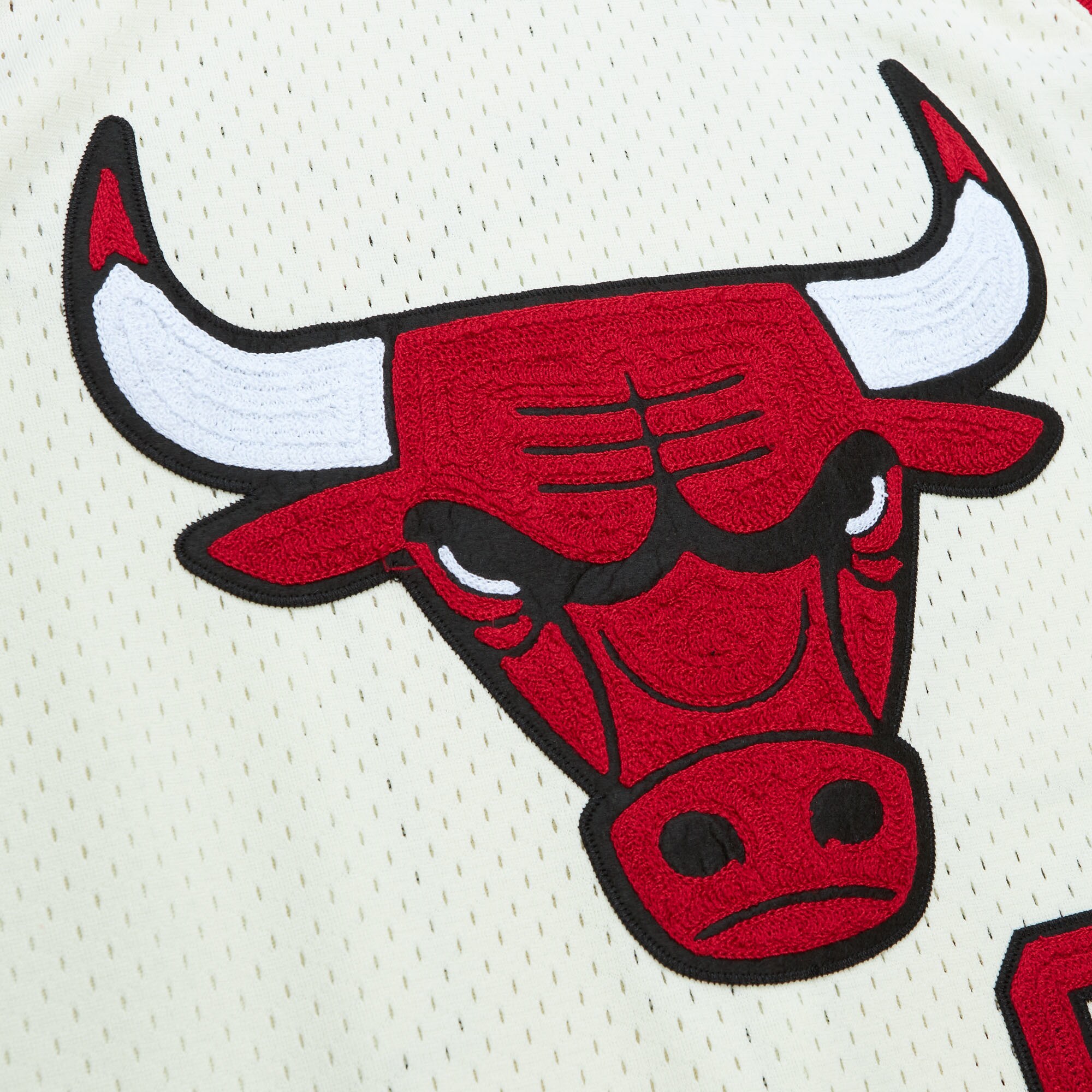 Men's Chicago Bulls Dennis Rodman Cream Chainstitch Swingman Jersey