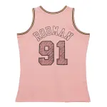 Men's Chicago Bulls Dennis Rodman Pink 1997/98 Swingman Sidewalk Sketch Jersey