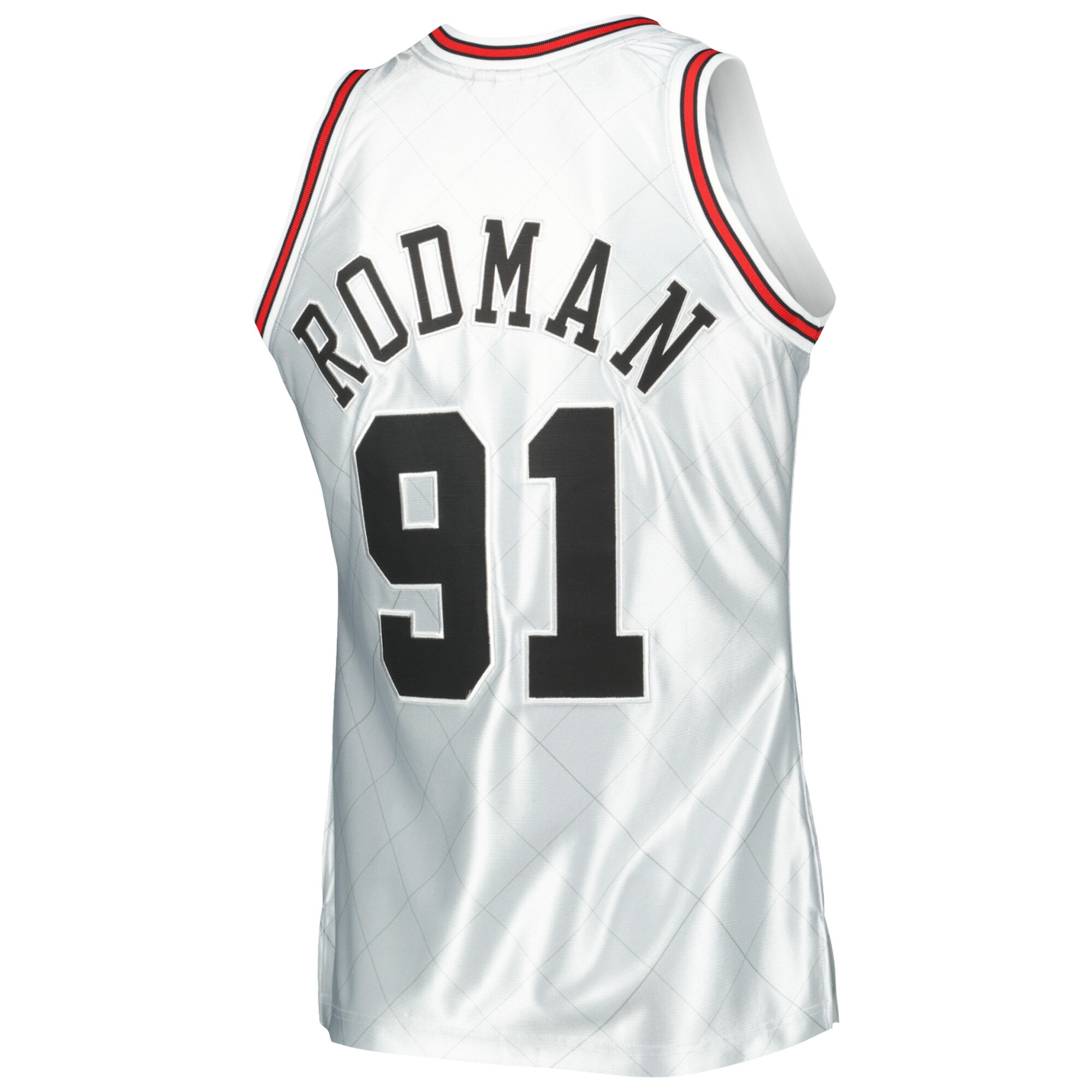 Men's Chicago Bulls Dennis Rodman Platinum 1997/98 Hardwood Classics 75th Anniversary Swingman Jersey