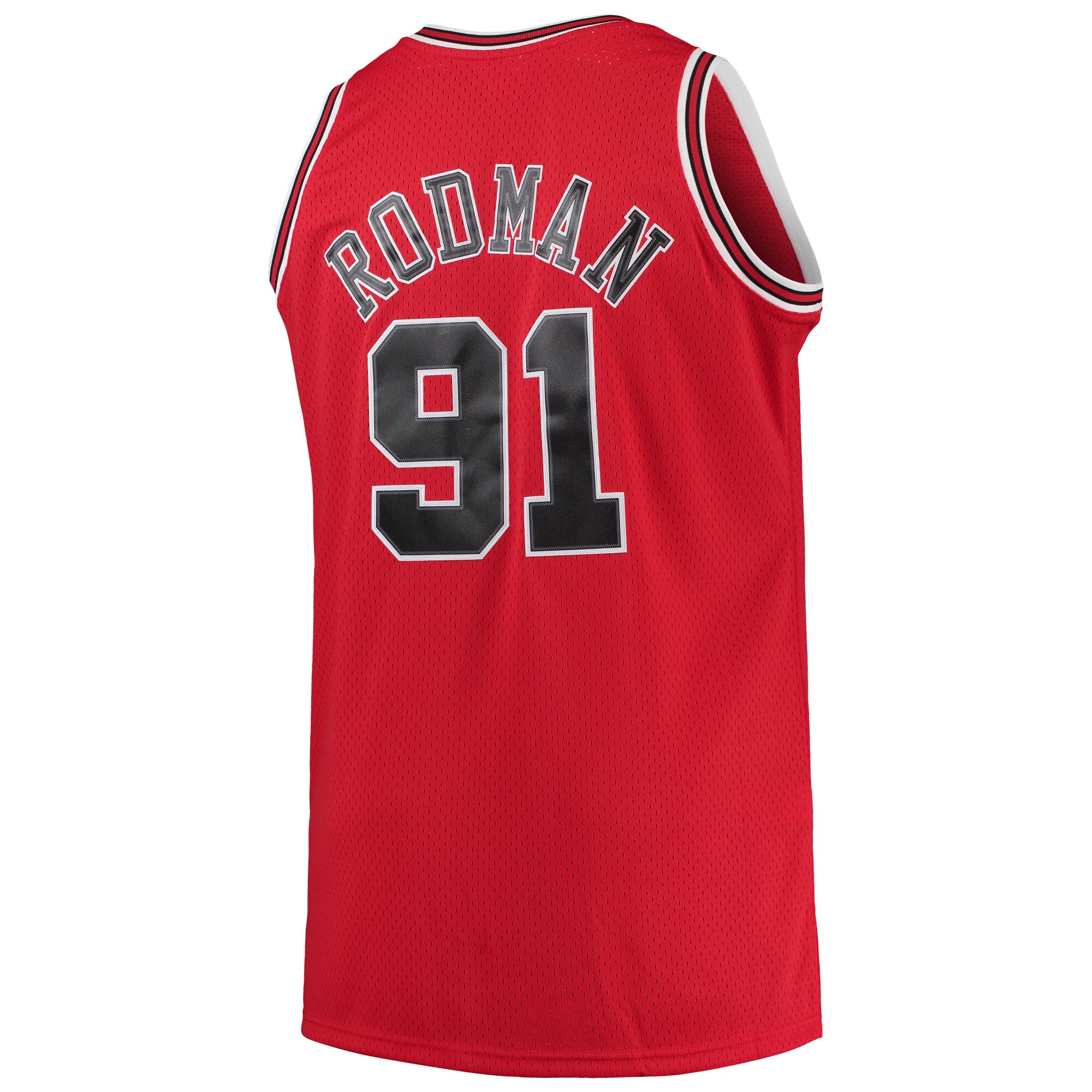 Men's Chicago Bulls Dennis Rodman Red 1997/98 Big & Tall Hardwood Classics Swingman Jersey