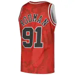 Men's Chicago Bulls Dennis Rodman Red 1997/98 Hardwood Classics Asian Heritage 6.0 Swingman Throwback Player Jersey