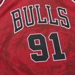 Men's Chicago Bulls Dennis Rodman Red 1997/98 Hardwood Classics Asian Heritage 6.0 Swingman Throwback Player Jersey