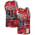 Men's Chicago Bulls Dennis Rodman Red 1997/98 Hardwood Classics Lunar New Year Swingman Jersey
