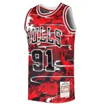 Men's Chicago Bulls Dennis Rodman Red 1997/98 Hardwood Classics Lunar New Year Swingman Jersey