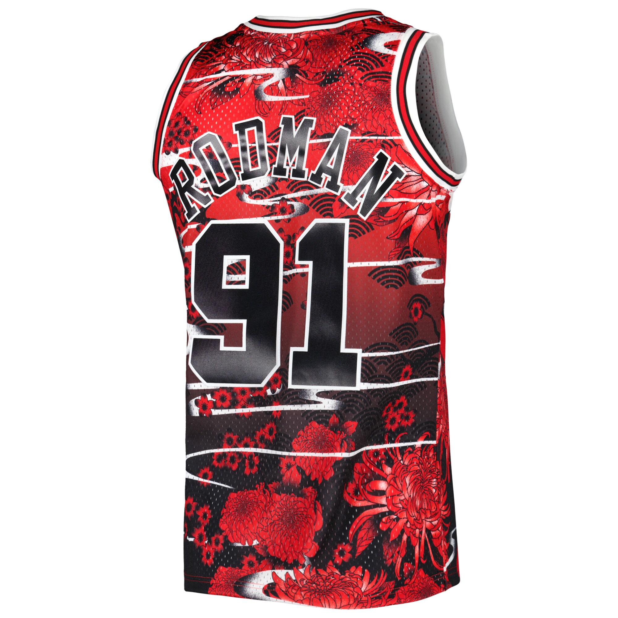 Men's Chicago Bulls Dennis Rodman Red 1997/98 Hardwood Classics Lunar New Year Swingman Jersey