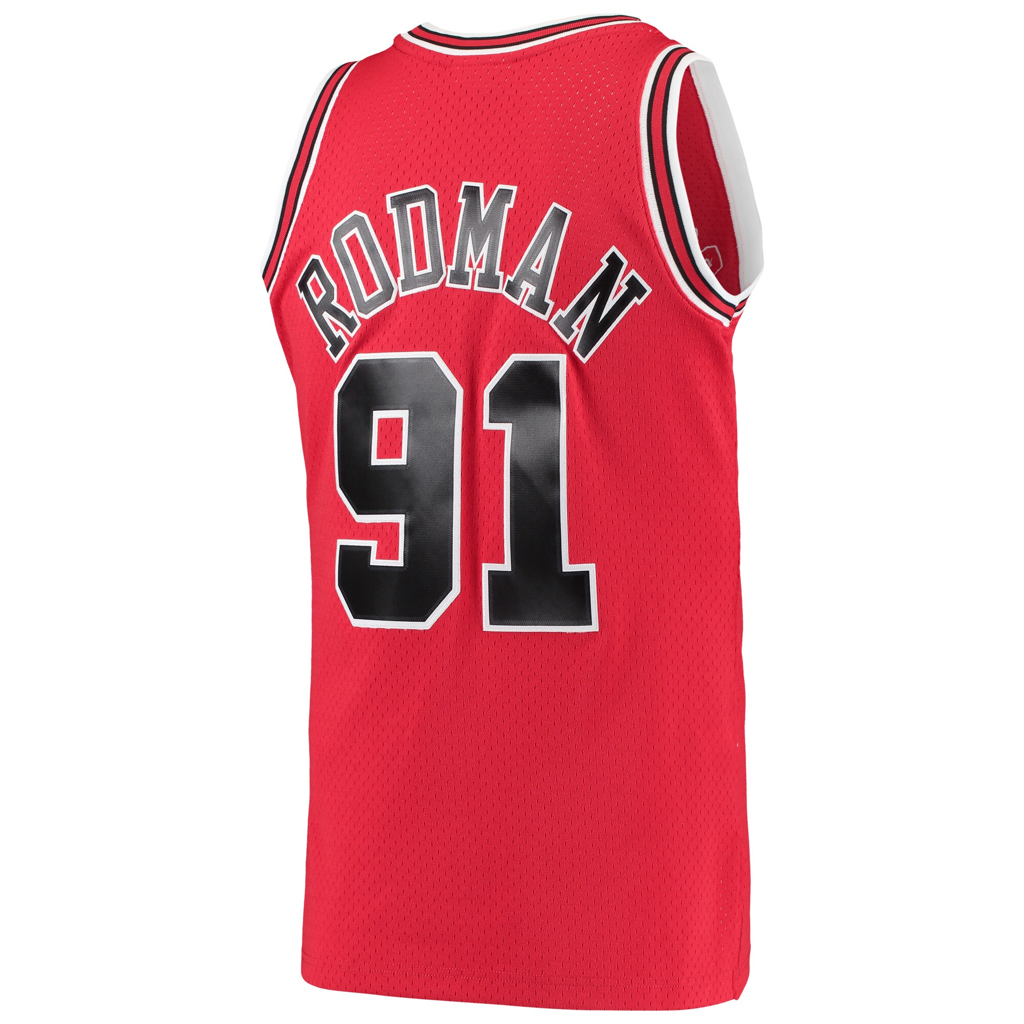 Men's Chicago Bulls Dennis Rodman Red Hardwood Classics Swingman Jersey