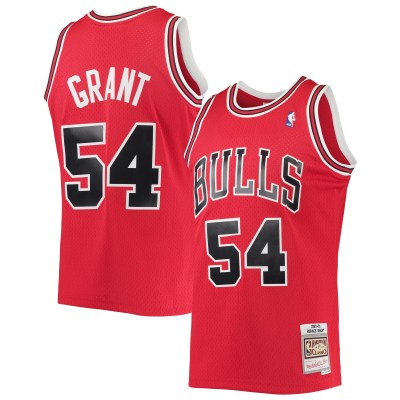 Men's Chicago Bulls Horace Grant Red 1990/91 Throwback Dark Swingman Jersey 01