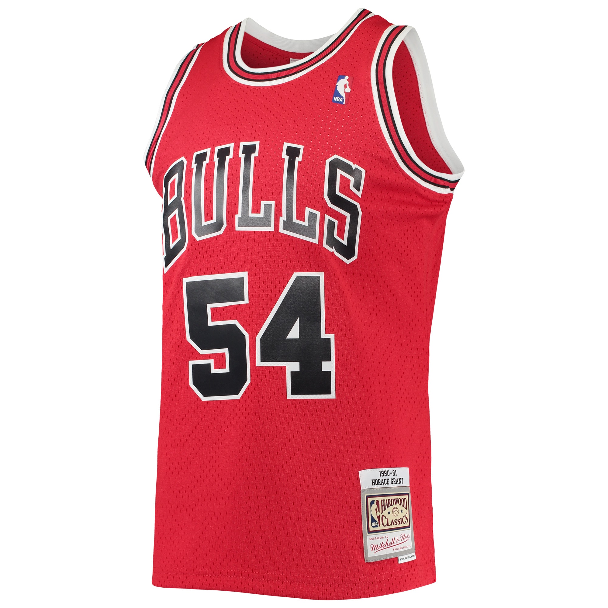 Men's Chicago Bulls Horace Grant Red 1990/91 Throwback Dark Swingman Jersey