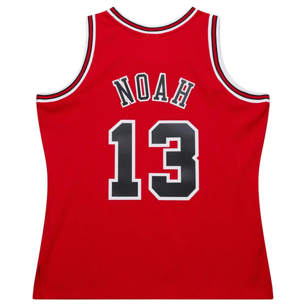 Men's Chicago Bulls Joakim Noah Red 2013/14 Hardwood Classics Swingman Jersey
