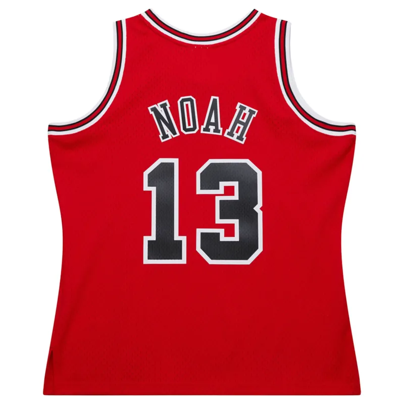 Men's Chicago Bulls Joakim Noah Red 2013/14 Hardwood Classics Swingman Jersey