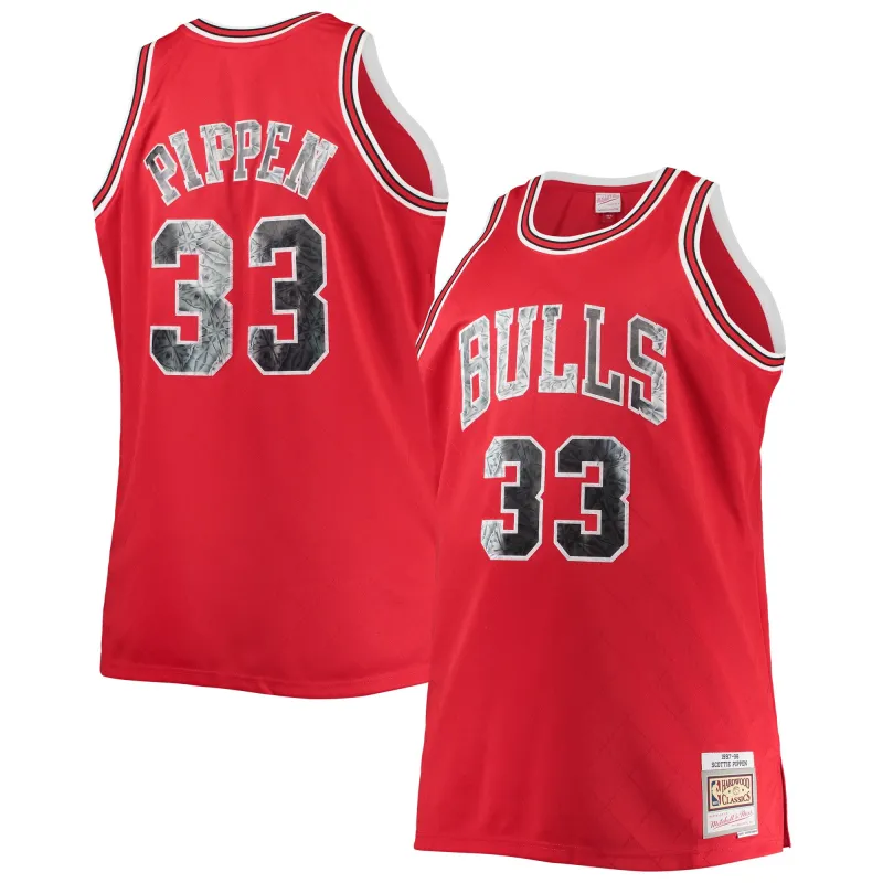 Men's Chicago Bulls Scottie Pippen Red Big & Tall 1997/98 NBA 75th Anniversary Diamond Swingman Jersey