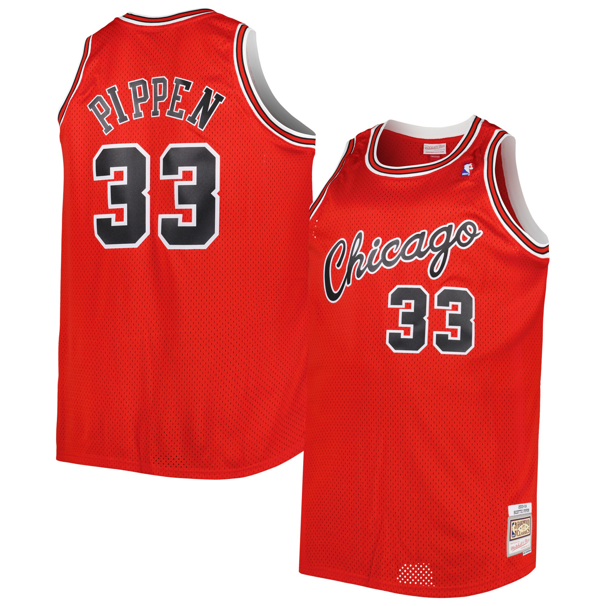 Men's Chicago Bulls Scottie Pippen Red Big & Tall Hardwood Classics 2003/04 Swingman Jersey