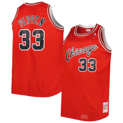 Men's Chicago Bulls Scottie Pippen Red Big & Tall Hardwood Classics 2003/04 Swingman Jersey 01