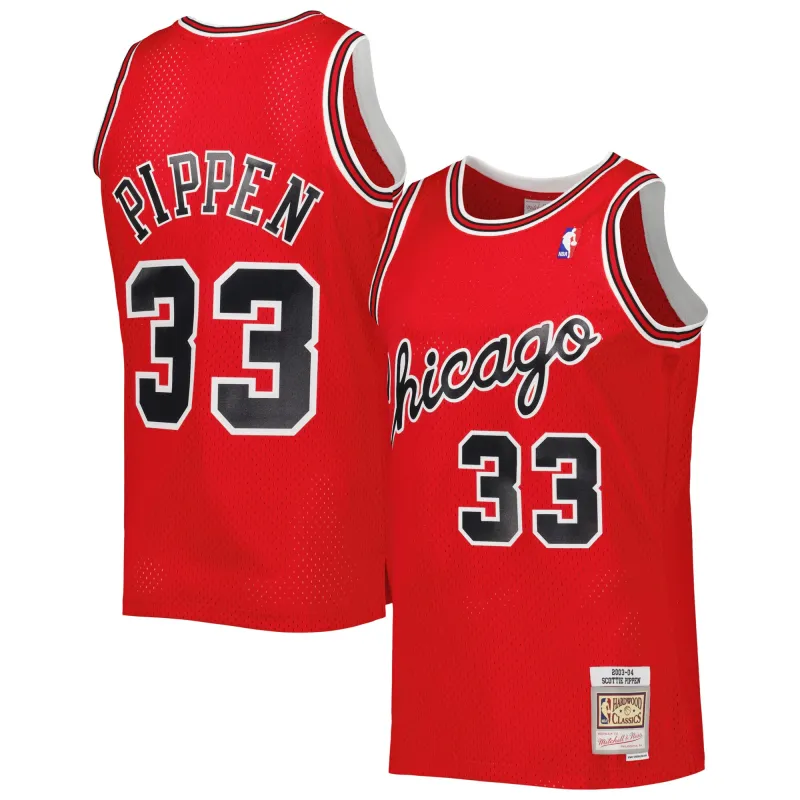 Men's Chicago Bulls Scottie Pippen Red Hardwood Classics 2003-04 Swingman Jersey