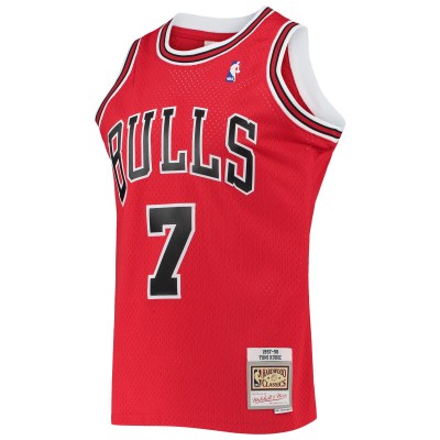 Men's Chicago Bulls Toni Kukoc Red 1997/98 Hardwood Classics Swingman Jersey 02
